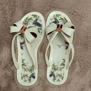 Ted Baker Cream Bow Sandals